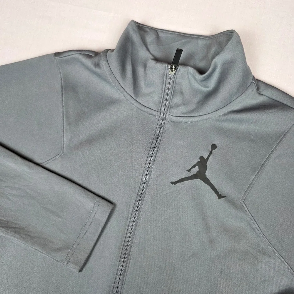 Jordan‎ Jumpman Mens Full Zip Track Jacket Grey Mock Neck 800912-065 Large